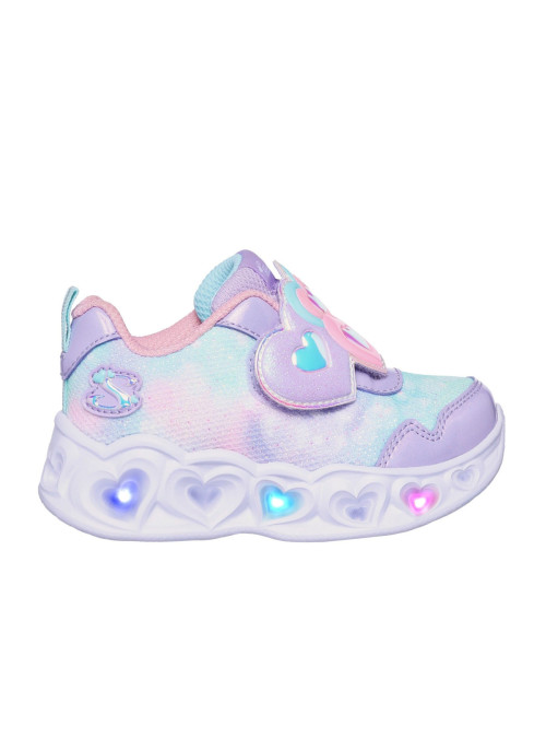 Skechers Dziecięce Sneakersy Heart Lights Lovin Reflection 302693NLVLP Fioletowy | Sklep Monotox
