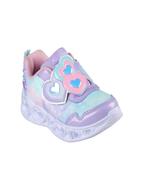Skechers Dziecięce Sneakersy Heart Lights Lovin Reflection 302693NLVLP Fioletowy | Sklep Monotox
