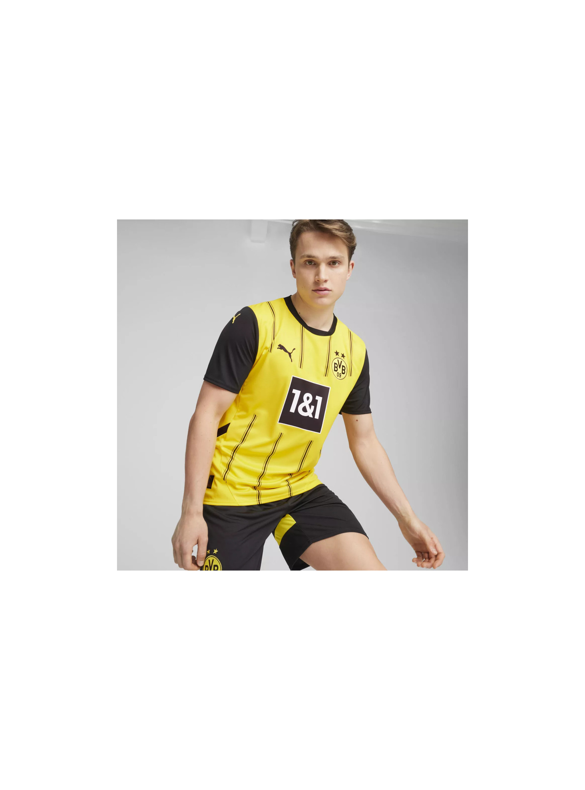 Puma Męska Koszulka BVB Home Repli - Żółta