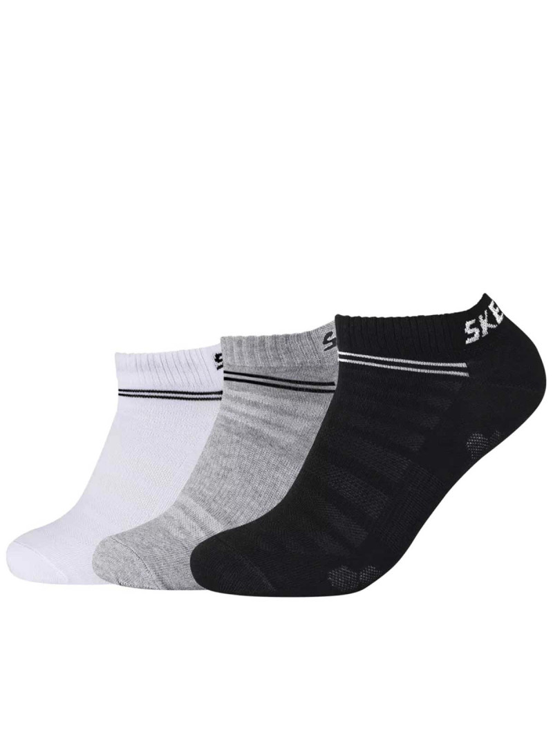 Skechers Męskie Skarpety Mesh Ventilation 3pak - Szare