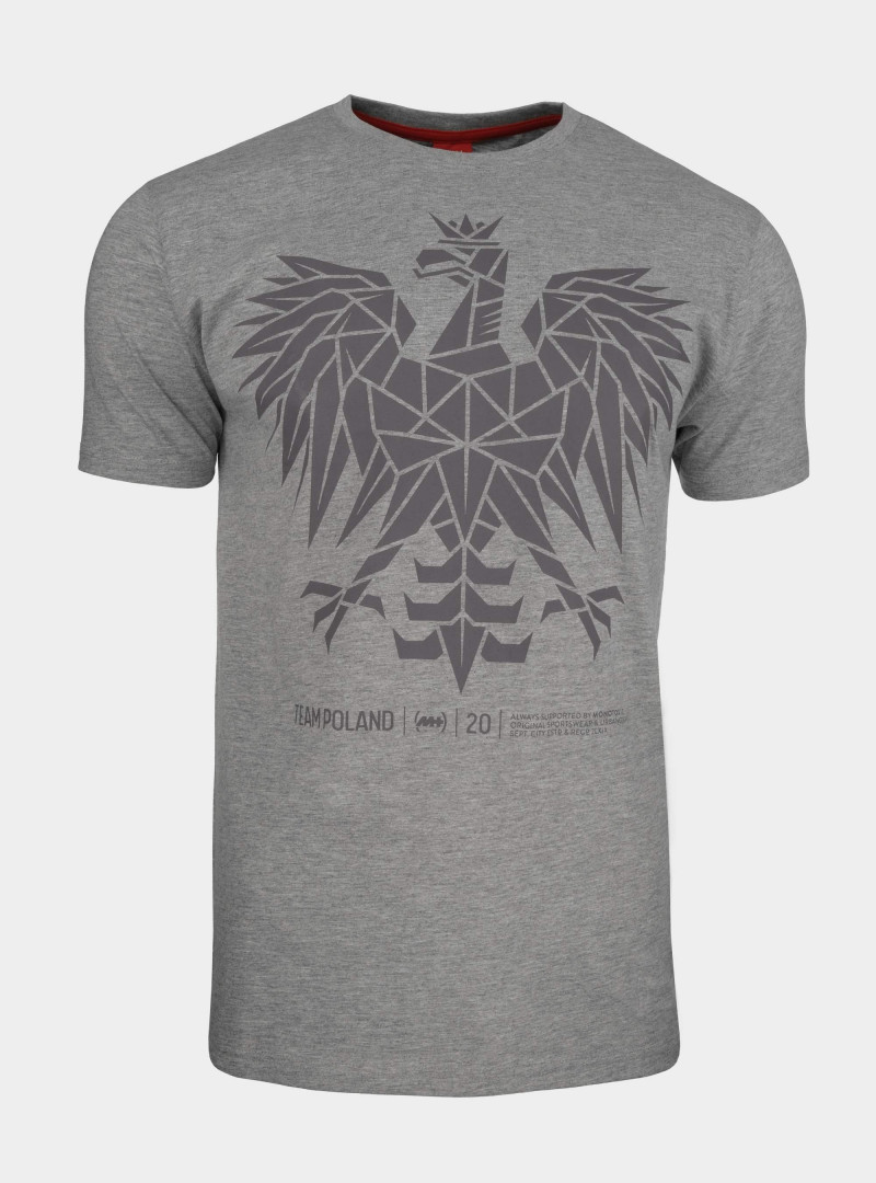 Monotox :: Koszulka Team Poland Eagle Geometric - Grey Melange