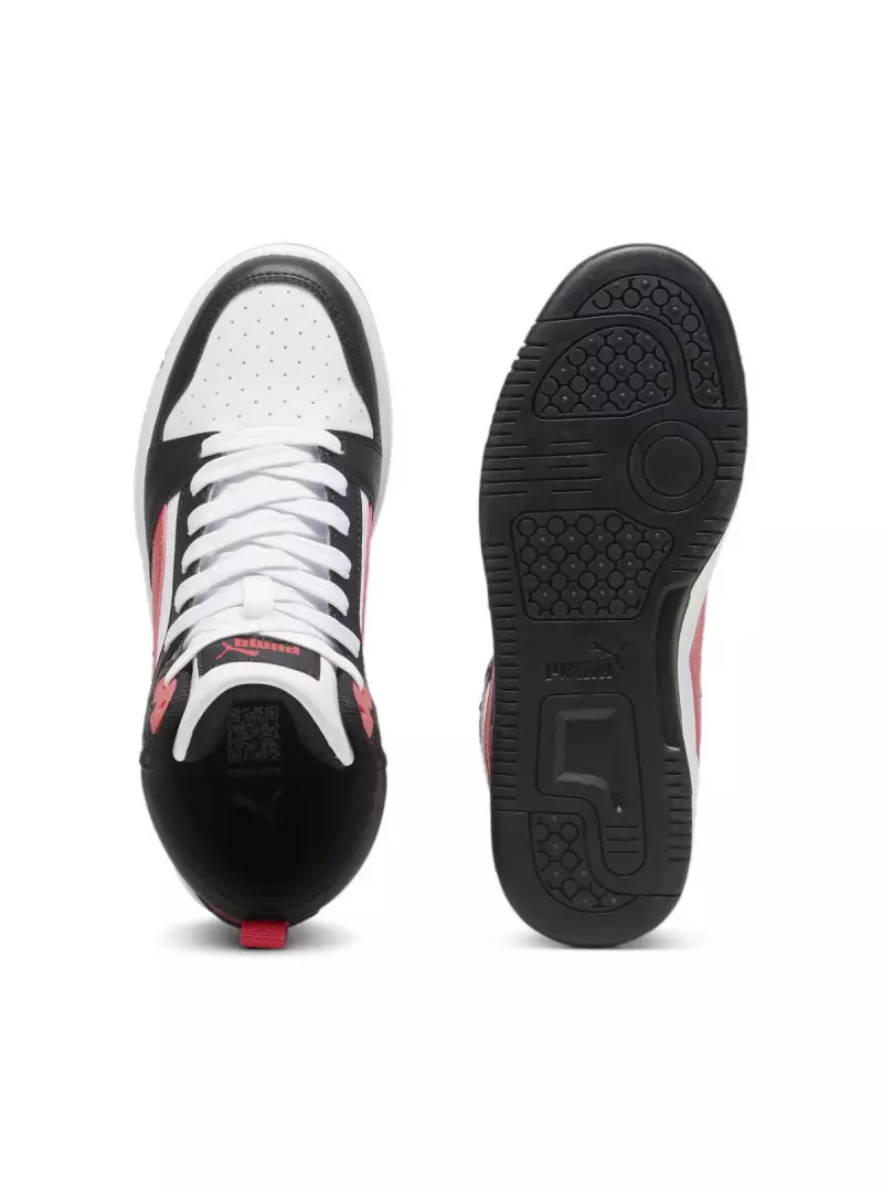 Puma Junior Sneakersy Rebound V6 Mid Jr Stylowe - Czarne