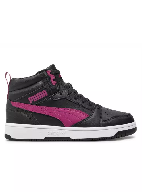 Puma Junior Buty Rebound V6 Mid WTR J Zimowe - Czarne