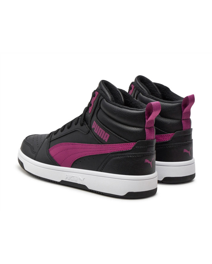 Puma Junior Buty Rebound V6 Mid WTR J Zimowe - Czarne