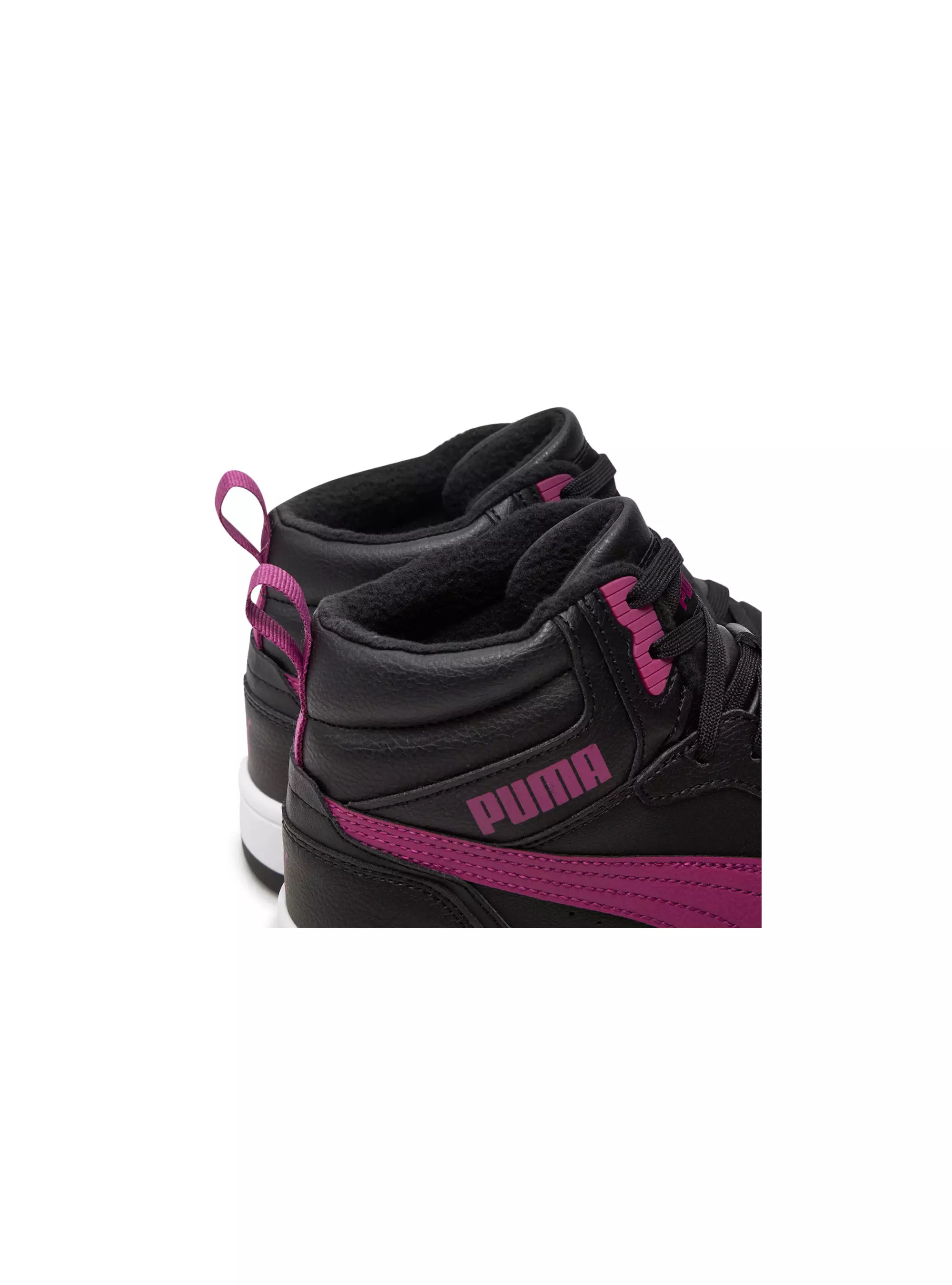 Puma Junior Buty Rebound V6 Mid WTR J Zimowe - Czarne