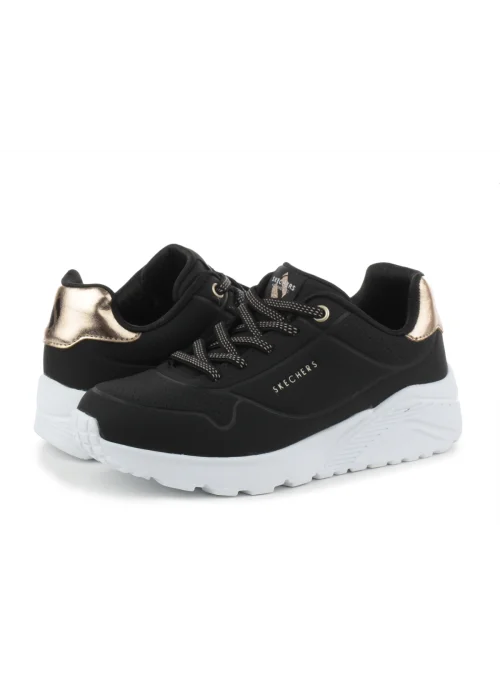 Skechers Damskie Sneakersy Uno Lite - Czarne | Klasyka