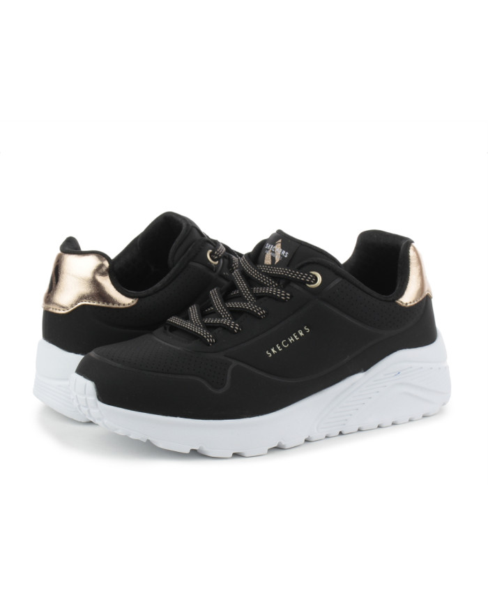 Skechers Damskie Sneakersy Uno Lite - Czarne | Klasyka