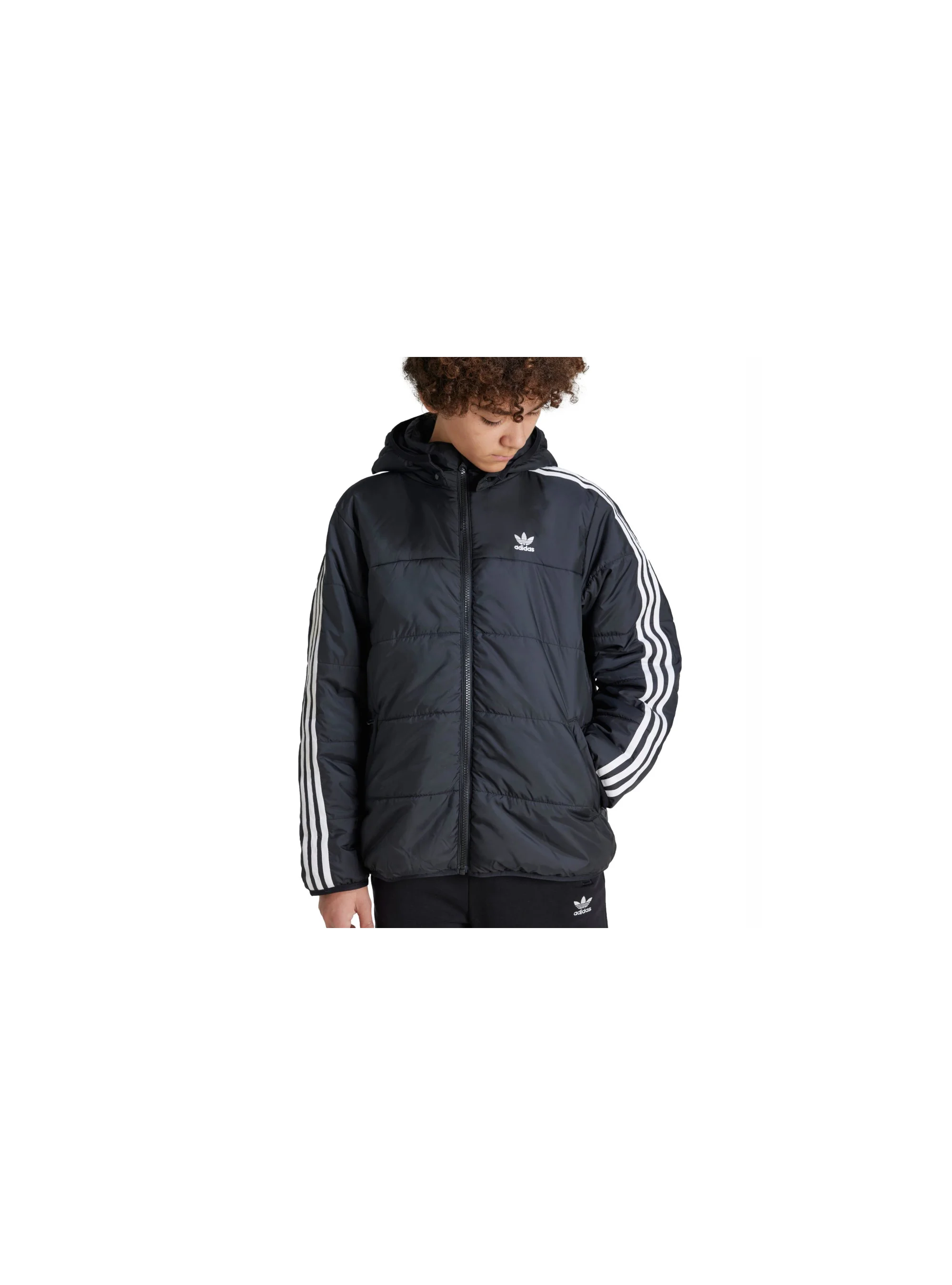 Adidas Junior Kurtka Padded Jacket Ciepła - Czarna