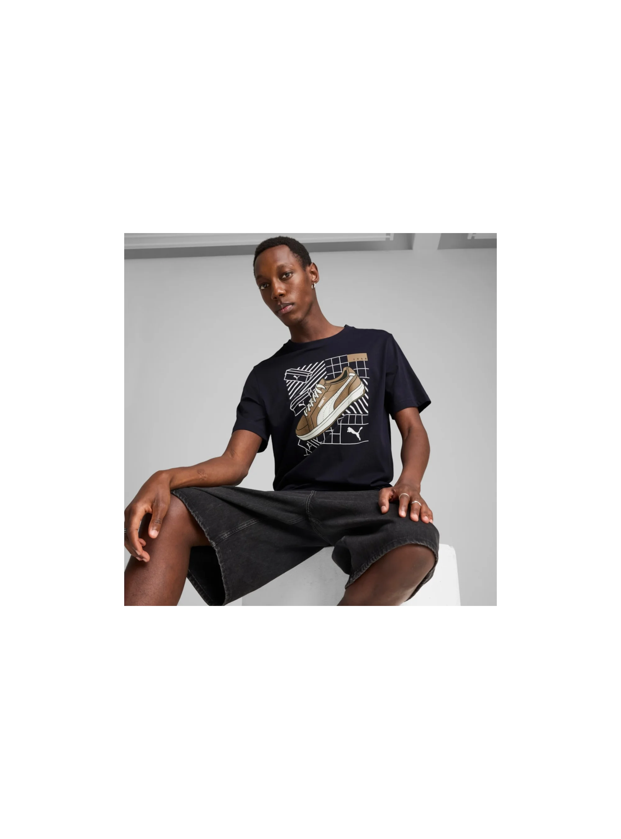 Puma GRAPHICS Sneaker Tee New Navy 68483016