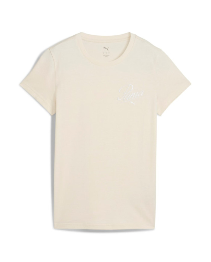 Puma T-shirt Ess Script Tee Beżowy Damski – Kup Online