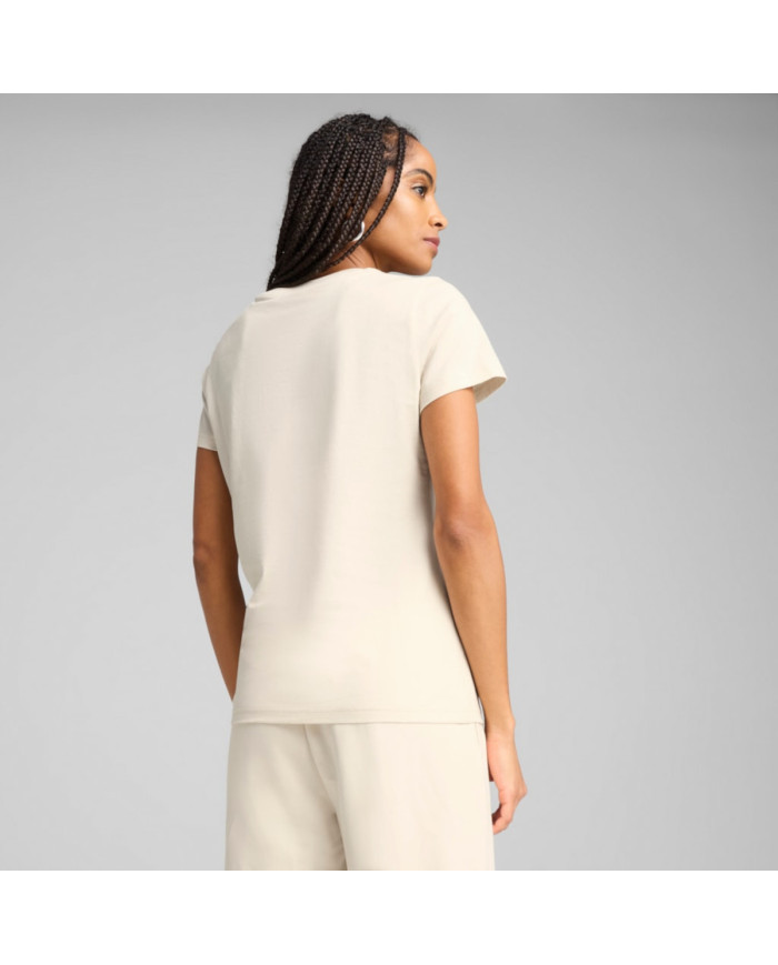 Puma T-shirt Ess Script Tee Beżowy Damski – Kup Online
