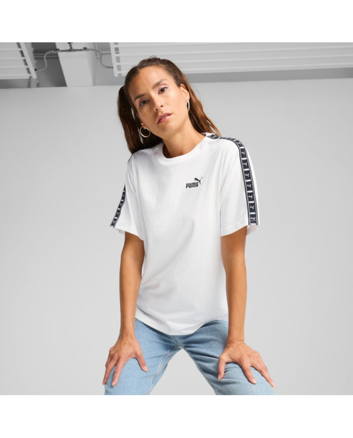 Puma T-shirt Damski Biały | Ess Tape Relaxed – Kup Online