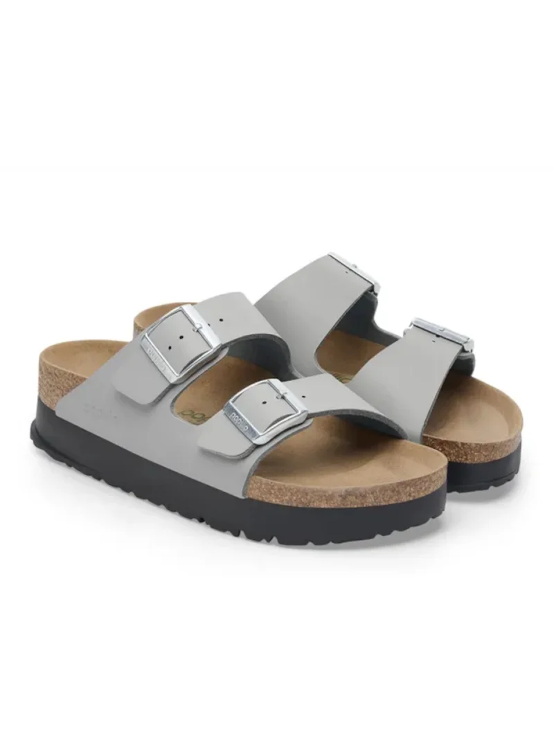Birkenstock Damskie Klapki Arizona Flex Platform Wygodne - Szare