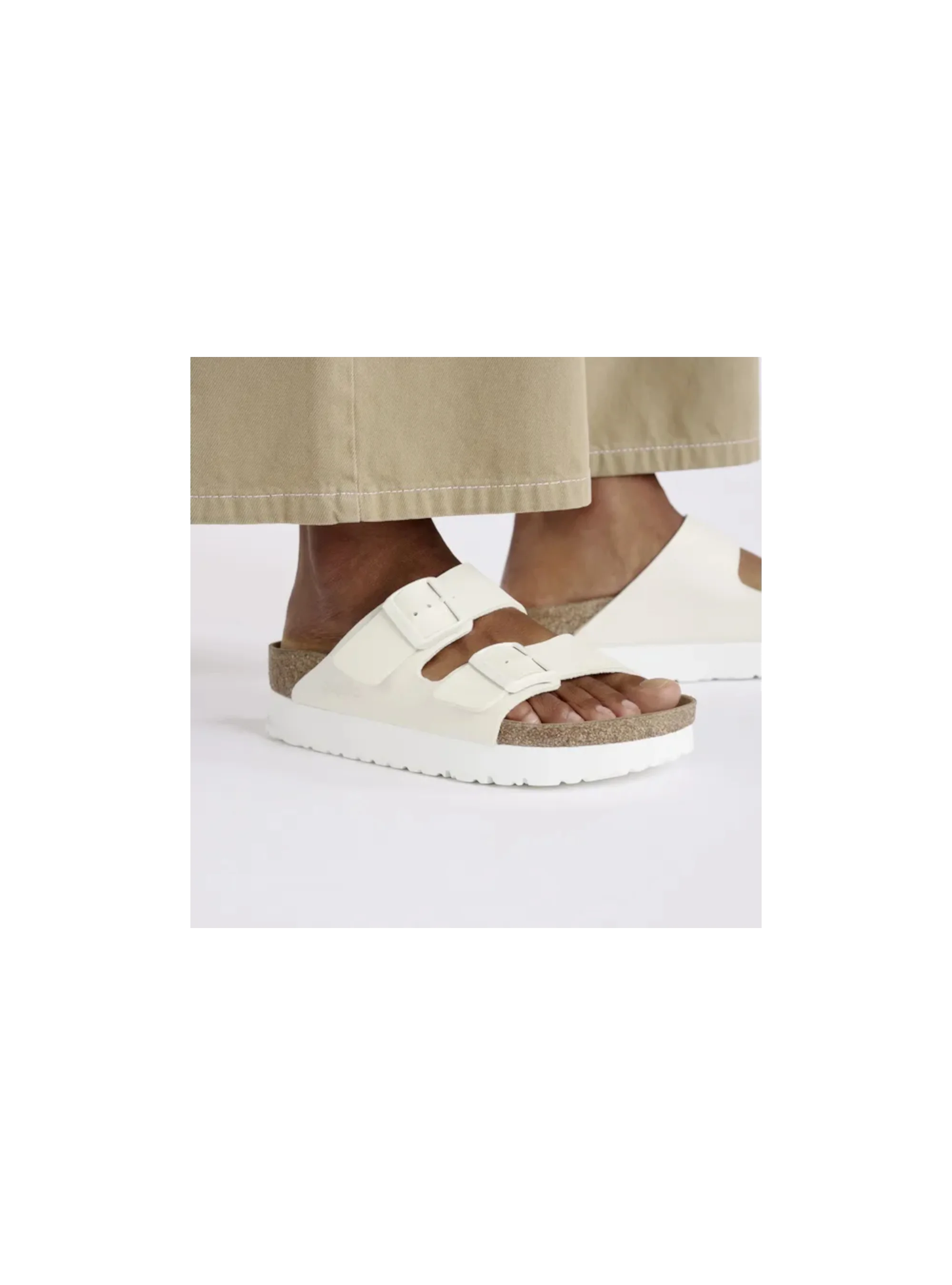 Birkenstock Damskie Klapki Arizona Platform - Beżowe