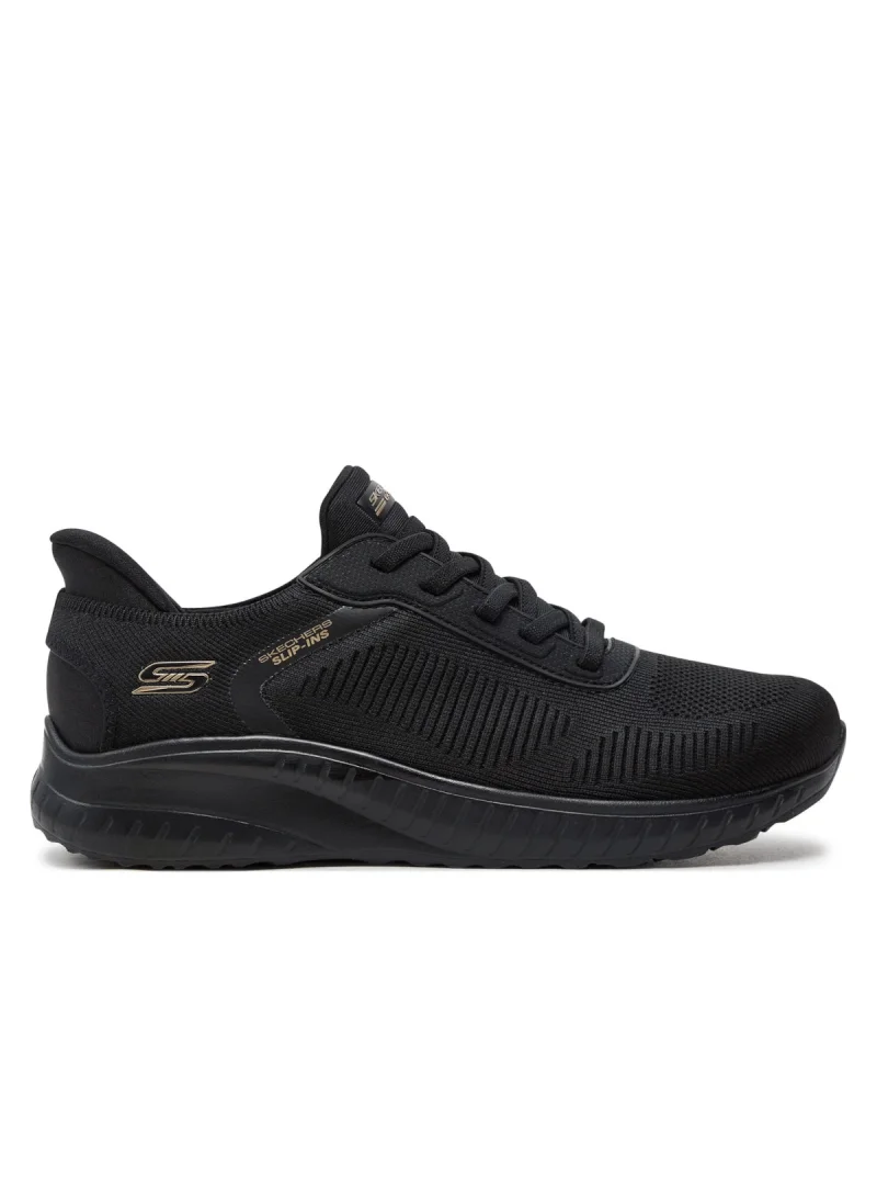Skechers Damskie Sneakersy Bobs Squad Chaos Current Muse Wygodne - Czarne