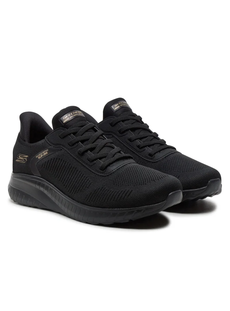 Skechers Damskie Sneakersy Bobs Squad Chaos Current Muse Wygodne - Czarne