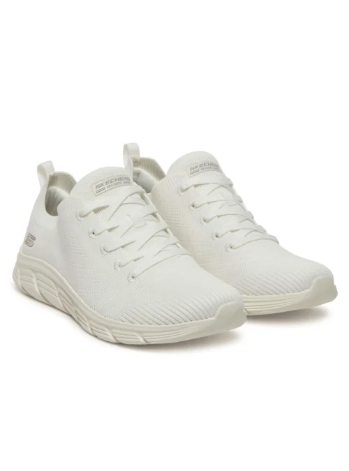 Skechers Damskie Sneakersy BOBS B Flex Lo Graceful Stride Wygodne - Białe