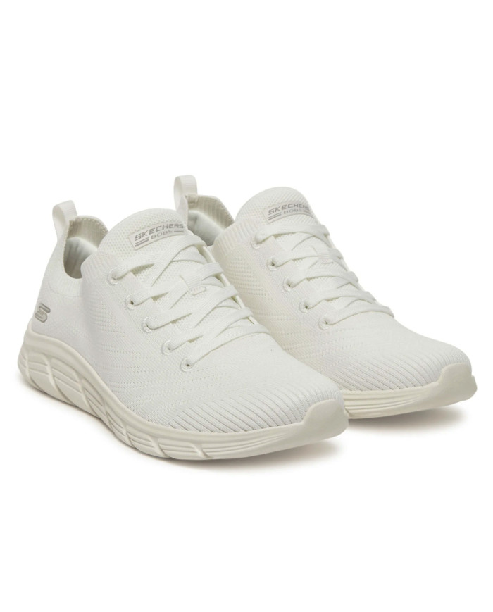 Skechers Damskie Sneakersy BOBS B Flex Lo Graceful Stride Wygodne - Białe