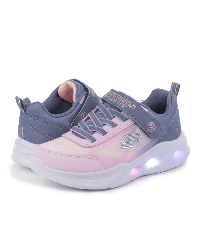 Skechers Junior Sneakersy Sola Glow - Różowe | Blask