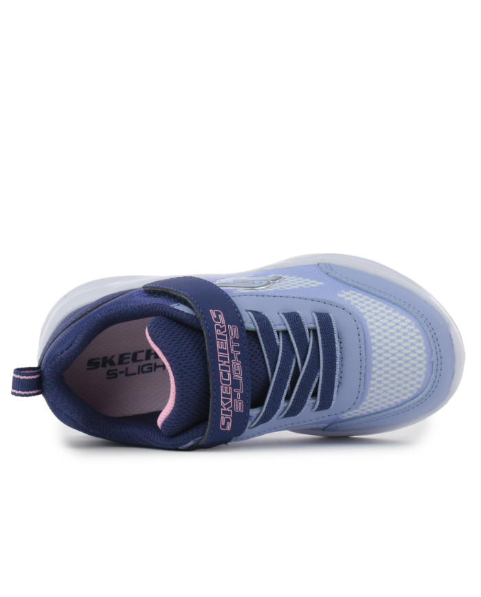 Skechers Junior Sneakersy Sola Glow Ombre Delux Świecące - Niebieskie