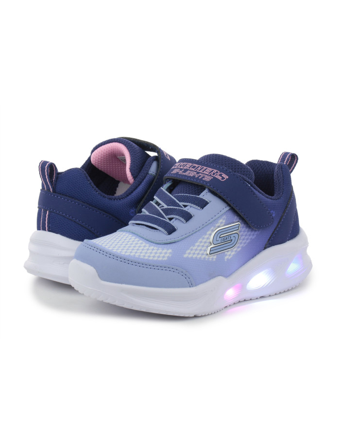 Skechers Junior Sneakersy Sola Glow Ombre Delux Świecące - Niebieskie