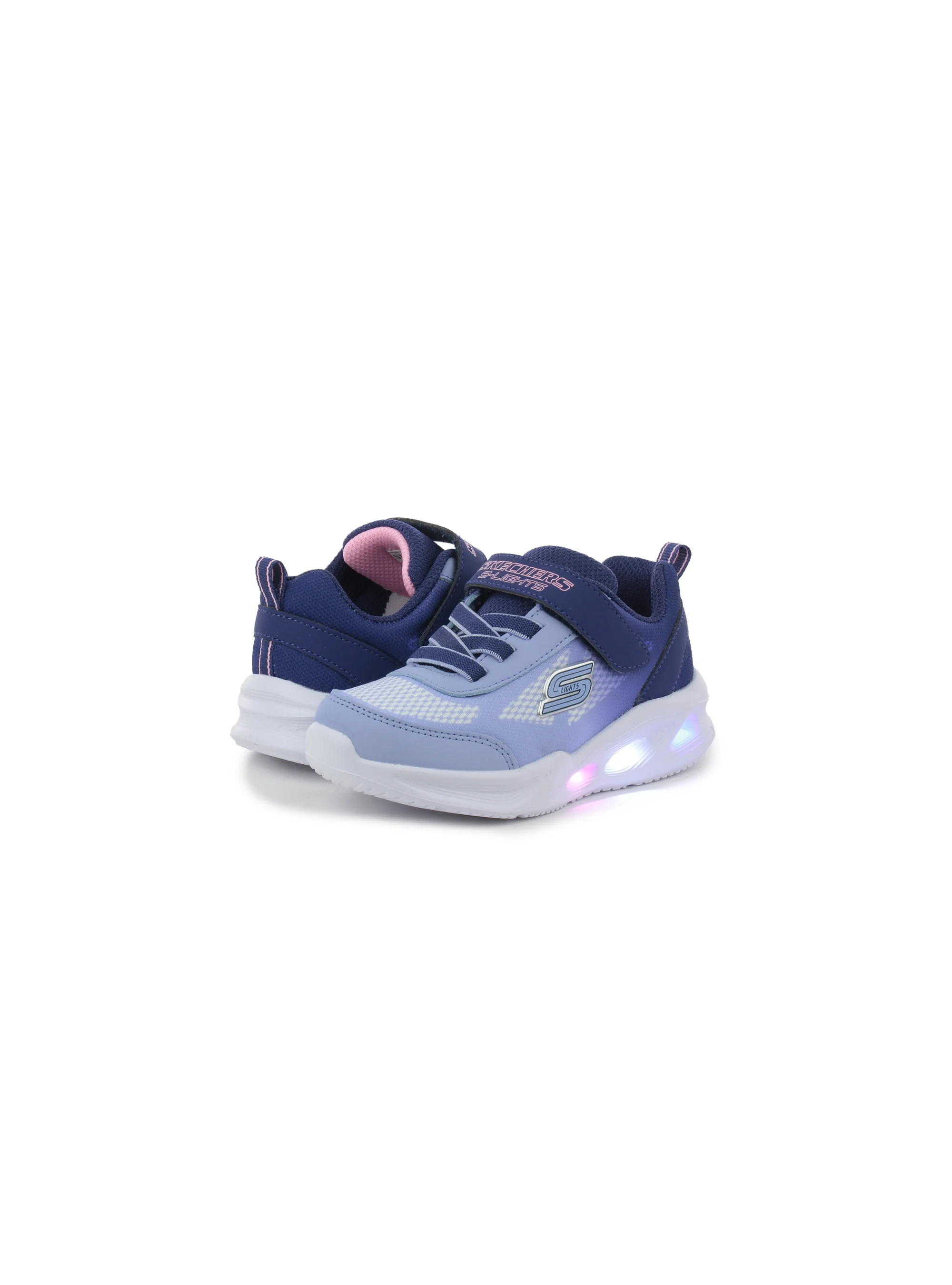 Skechers Junior Sneakersy Sola Glow Ombre Delux Świecące - Niebieskie