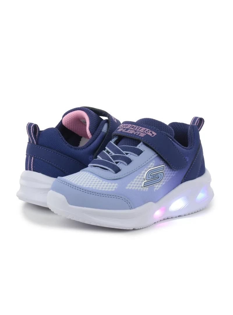 Skechers Junior Sneakersy Sola Glow Ombre Delux Świecące - Niebieskie