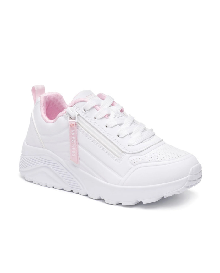 Skechers Junior Sneakersy Uno Lite Easy Zip - Białe