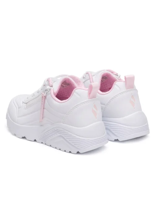 Skechers Junior Sneakersy Uno Lite Easy Zip - Białe
