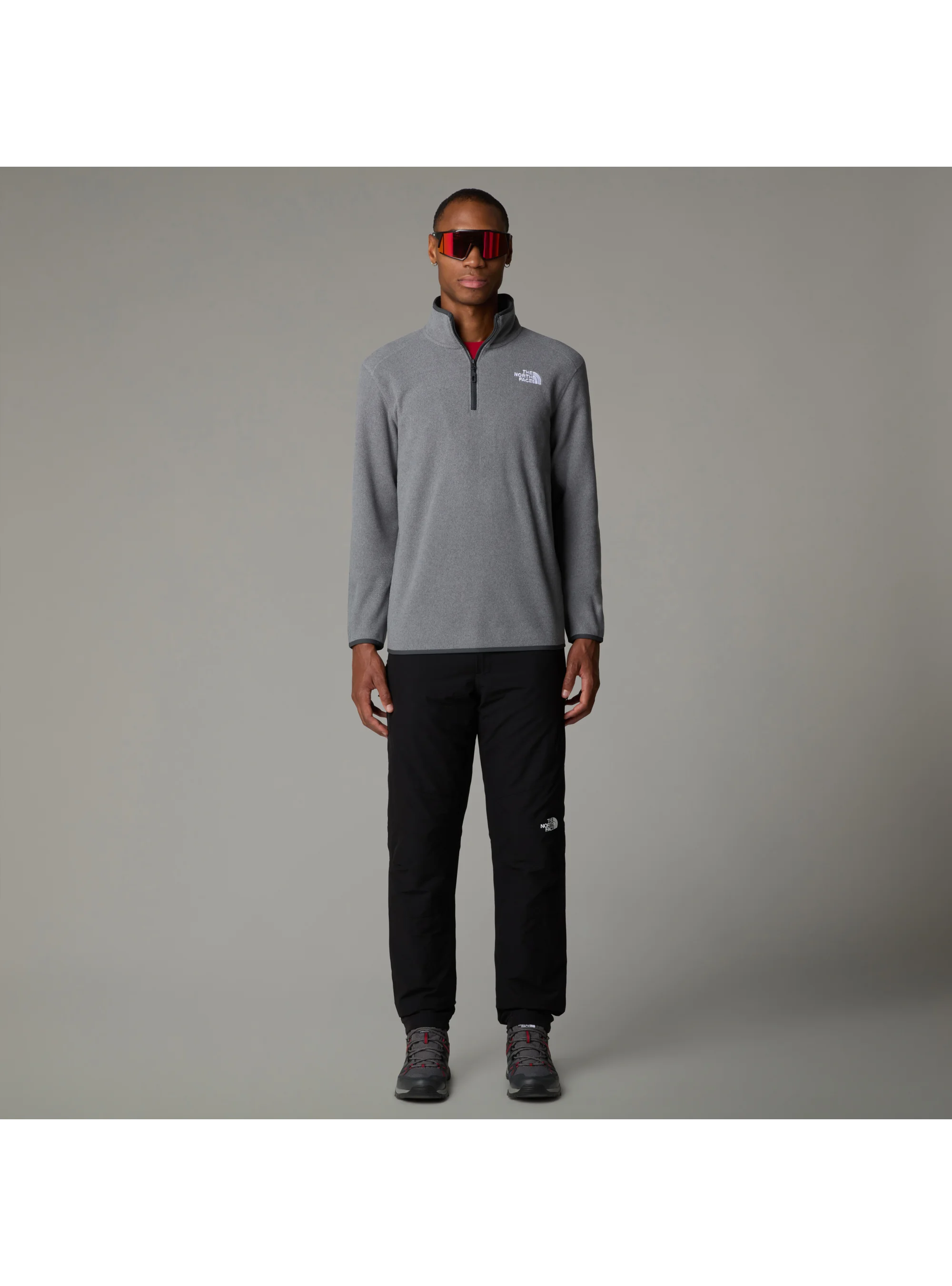 The North Face Męska Bluza M 100 Glac 1/4 Zip Szary