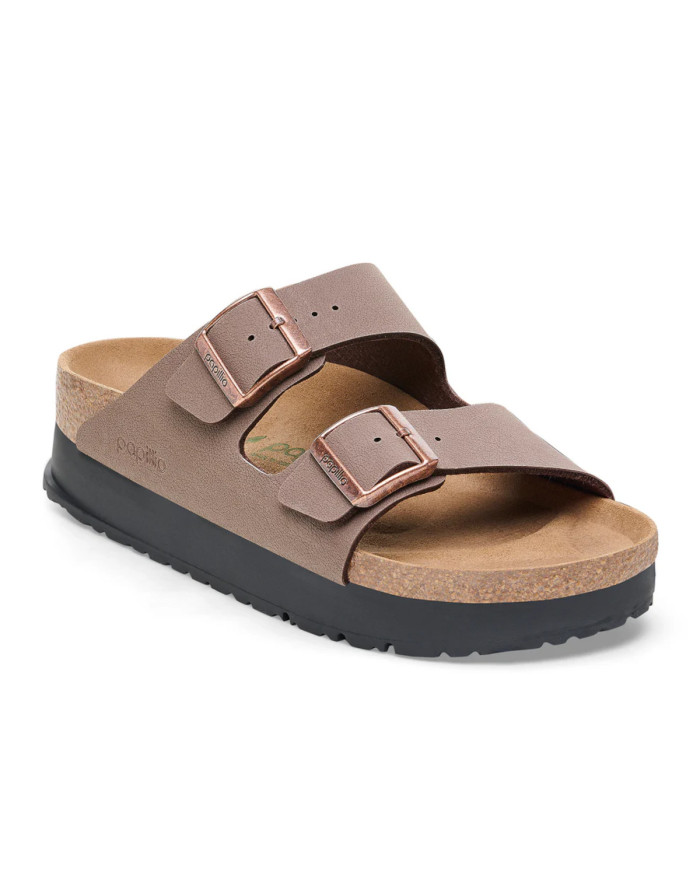 Birkenstock Damskie Klapki Arizona Flex Platform Modne - Brązowe