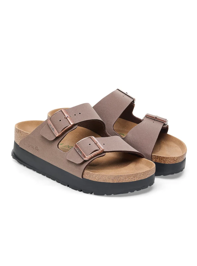 Birkenstock Damskie Klapki Arizona Flex Platform Modne - Brązowe