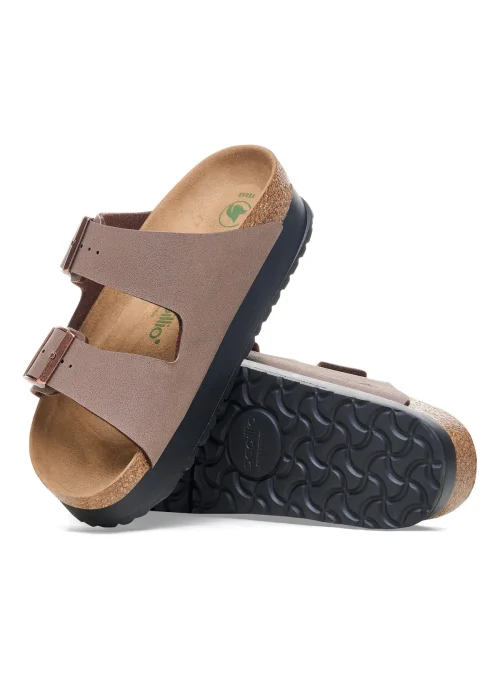 Birkenstock Damskie Klapki Arizona Flex Platform Modne - Brązowe