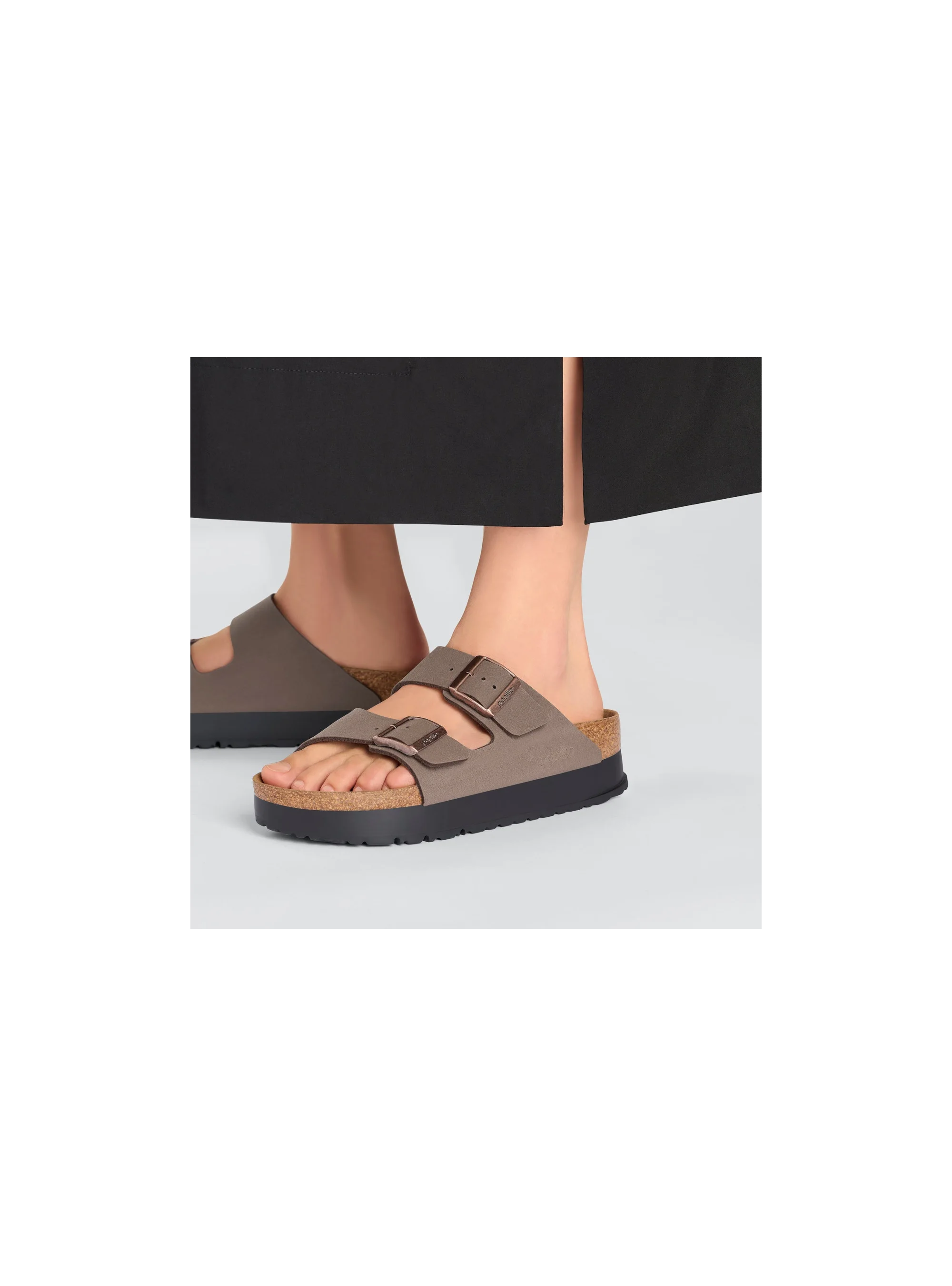 Birkenstock Damskie Klapki Arizona Flex Platform Modne - Brązowe