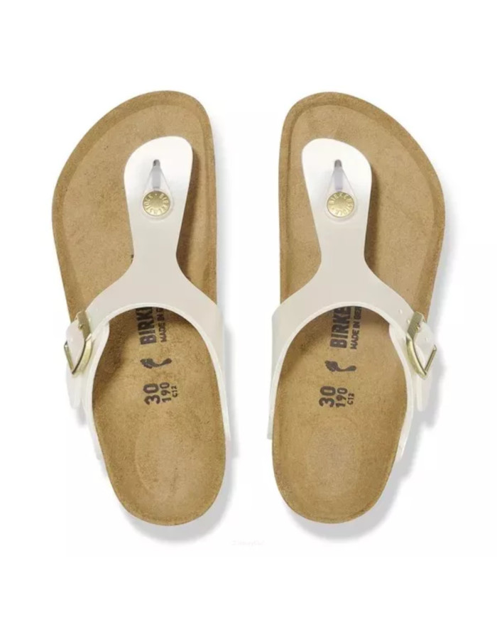 Birkenstock Gizeh Kids Białe Klapki Junior – Kup Online