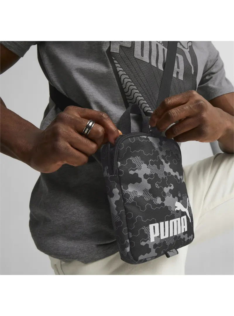 Puma Torba miejska Phase Aop Portable 07954410 Czarny | Sklep Monotox