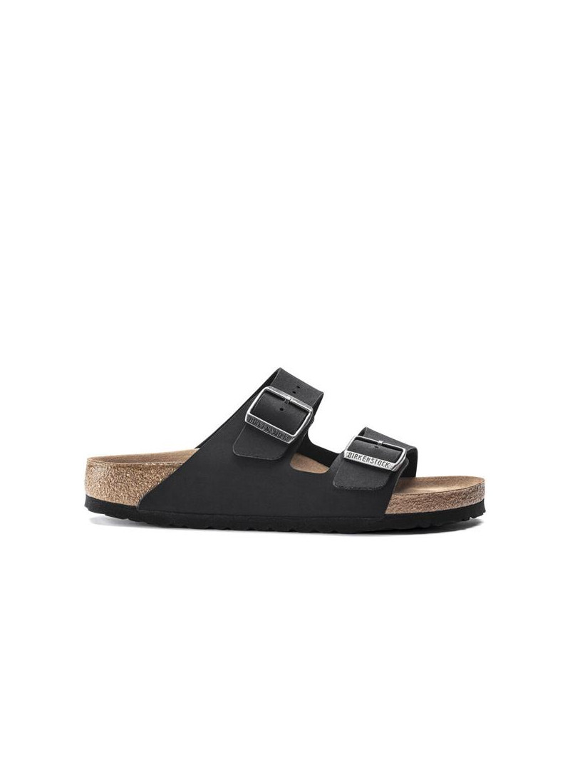 Birkenstock Damskie Klapki Arizona Vegan Birko-Flor Nubuk Narrow 1019057 Black | Sklep Monotox