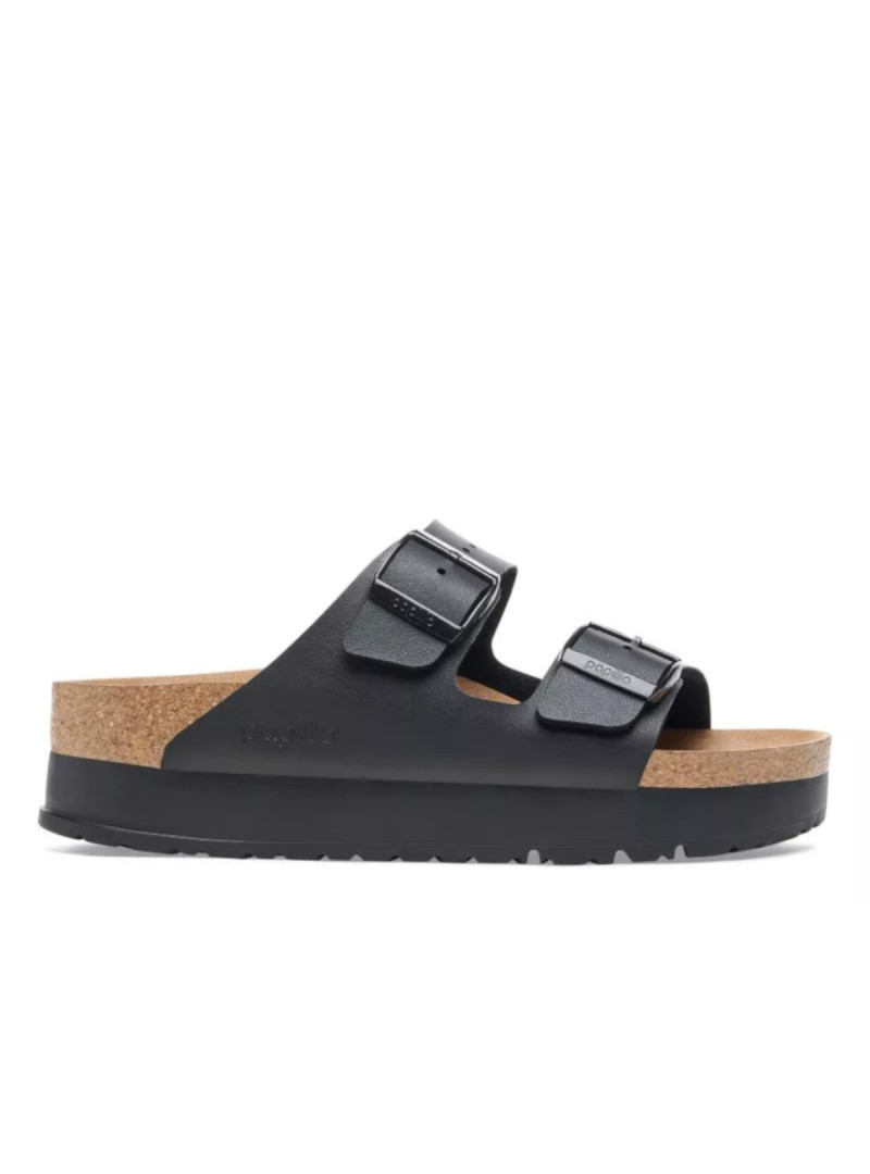 Birkenstock Damskie Klapki Arizona PAP Flex Platform Birko-Flor 1027395 Black | Sklep Monotox