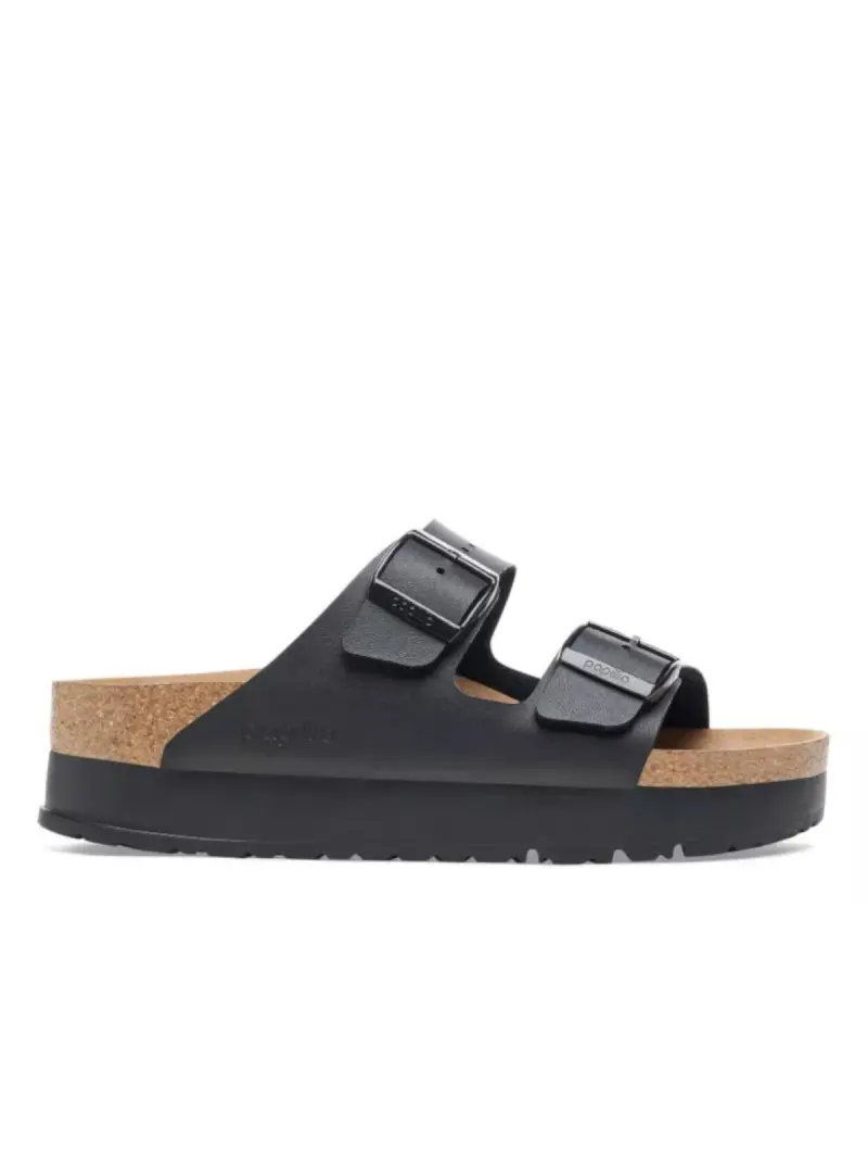 Birkenstock Damskie Klapki Arizona PAP Flex Platform Birko-Flor 1027395 Black | Sklep Monotox