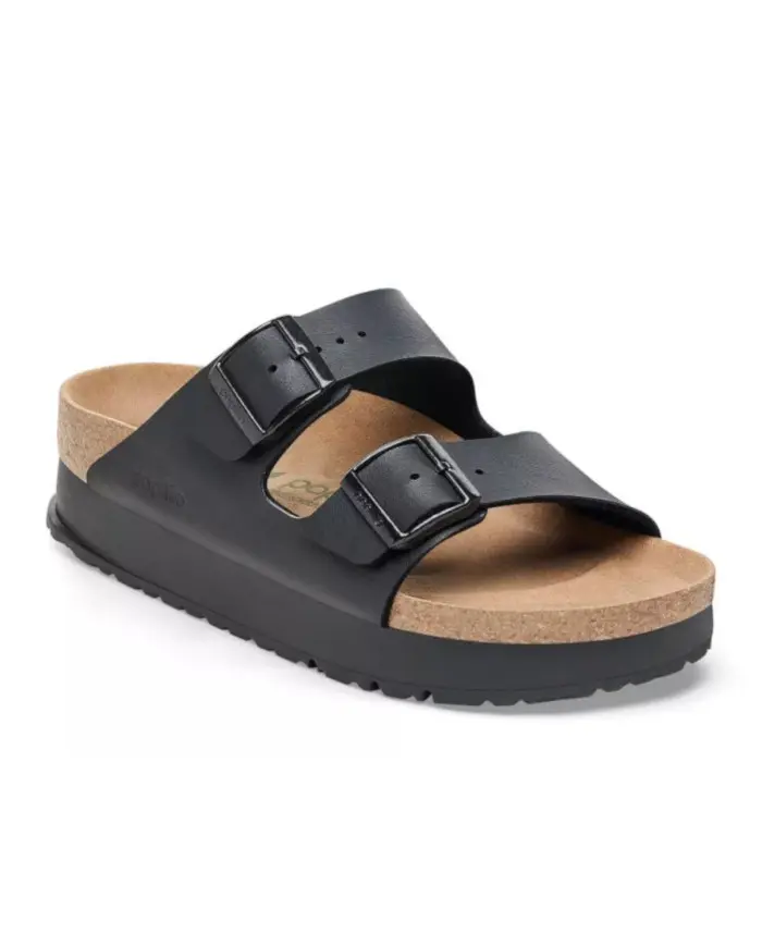 Birkenstock Damskie Klapki Arizona PAP Flex Platform Birko-Flor 1027395 Black | Sklep Monotox