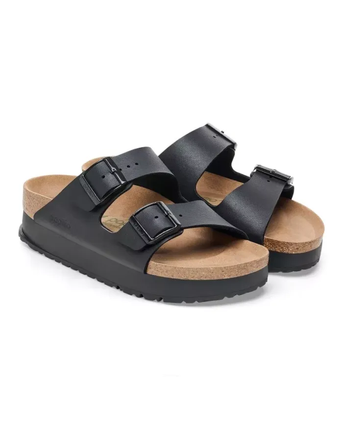 Birkenstock Damskie Klapki Arizona PAP Flex Platform Birko-Flor 1027395 Black | Sklep Monotox