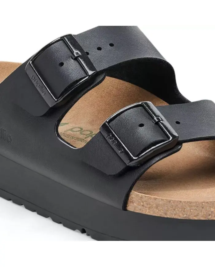 Birkenstock Damskie Klapki Arizona PAP Flex Platform Birko-Flor 1027395 Black | Sklep Monotox