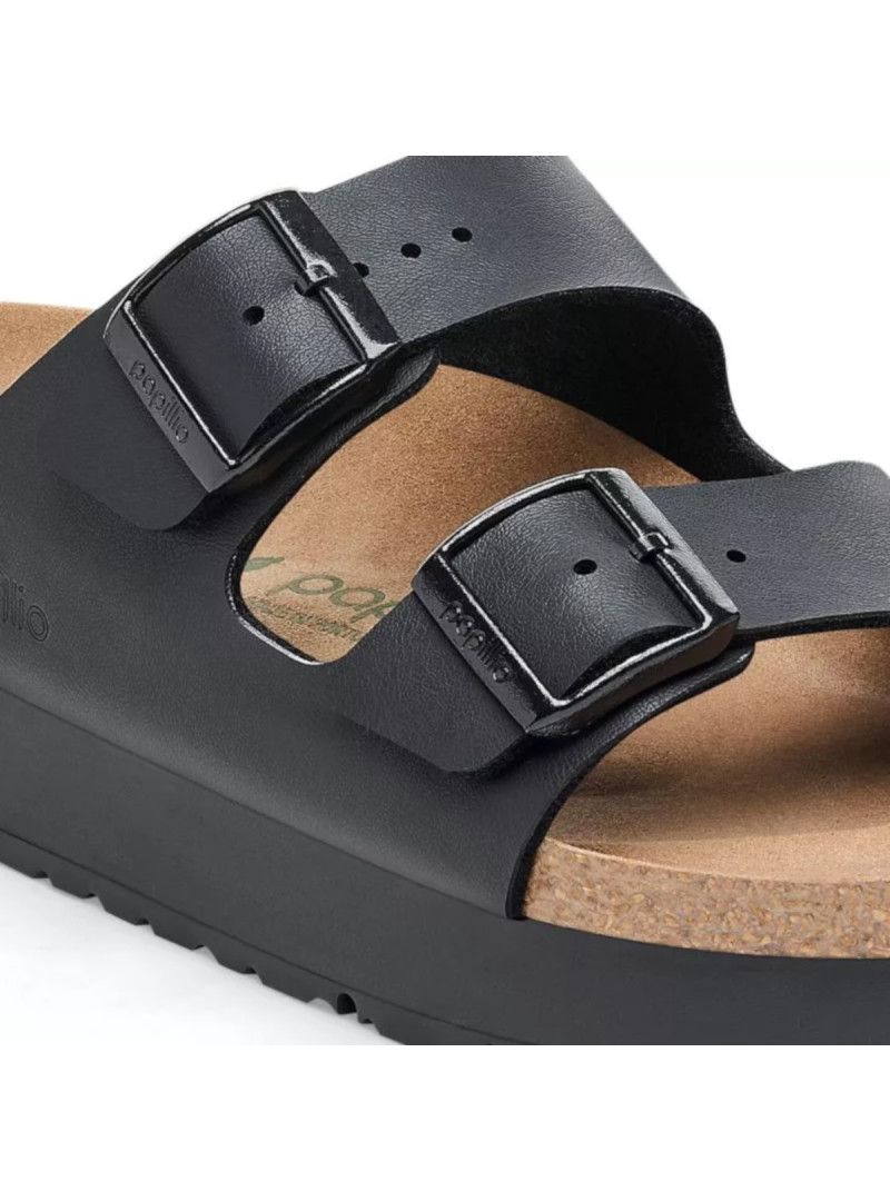Birkenstock Damskie Klapki Arizona PAP Flex Platform Birko-Flor 1027395 Black | Sklep Monotox