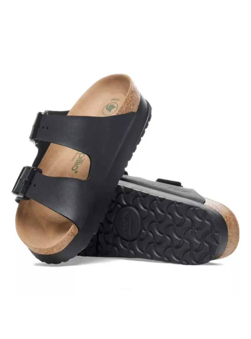 Birkenstock Damskie Klapki Arizona PAP Flex Platform Birko-Flor 1027395 Black | Sklep Monotox