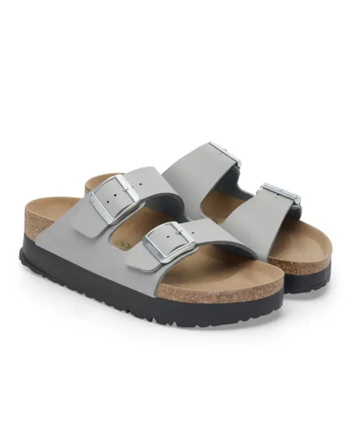 Birkenstock Damskie Klapki Arizona Flex Platform Narrow 1028439 Szary | Sklep Monotox
