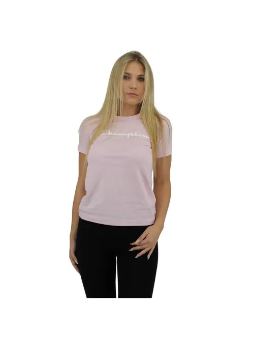 Champion Damski T-shirt Crewneck Tee 112602PS063 Różowy | Sklep Monotox