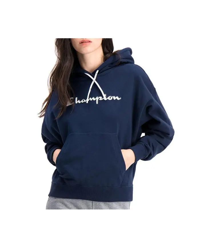 Champion Damska Bluza Hooded Sweatshirt 112638BS538 Granatowy | Sklep Monotox