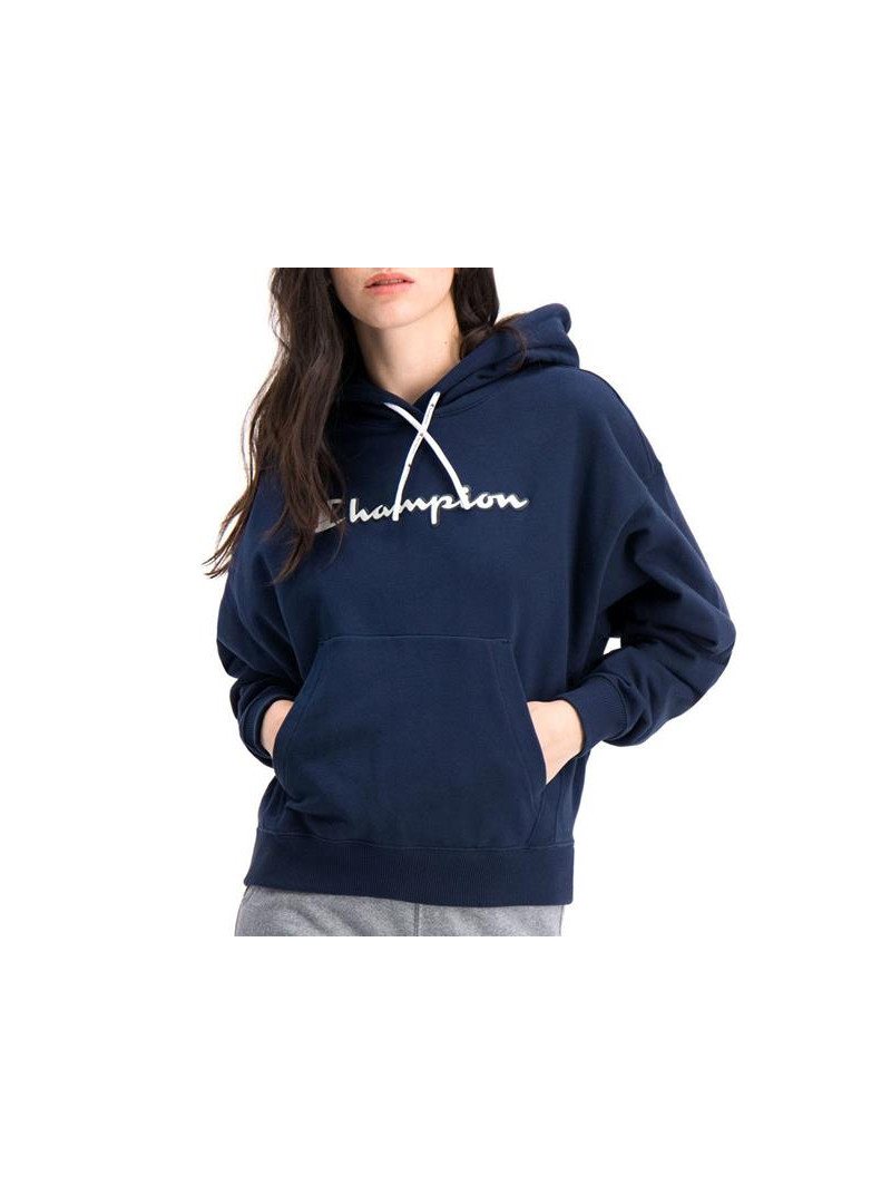 Champion Damska Bluza Hooded Sweatshirt 112638BS538 Granatowy | Sklep Monotox