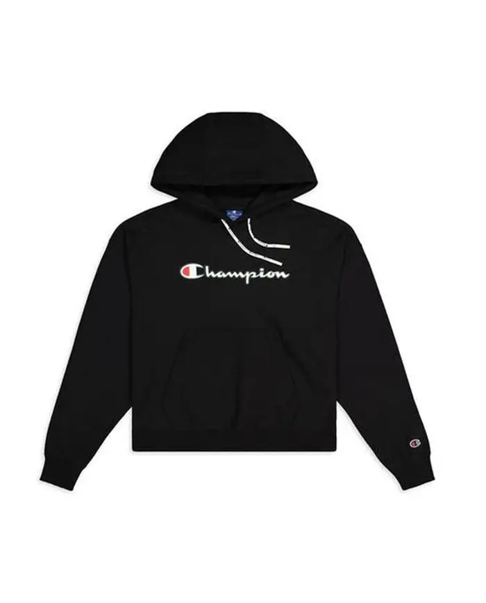 Champion Damska Bluza Hooded Sweatshirt 112638KK001 Czarny | Sklep Monotox