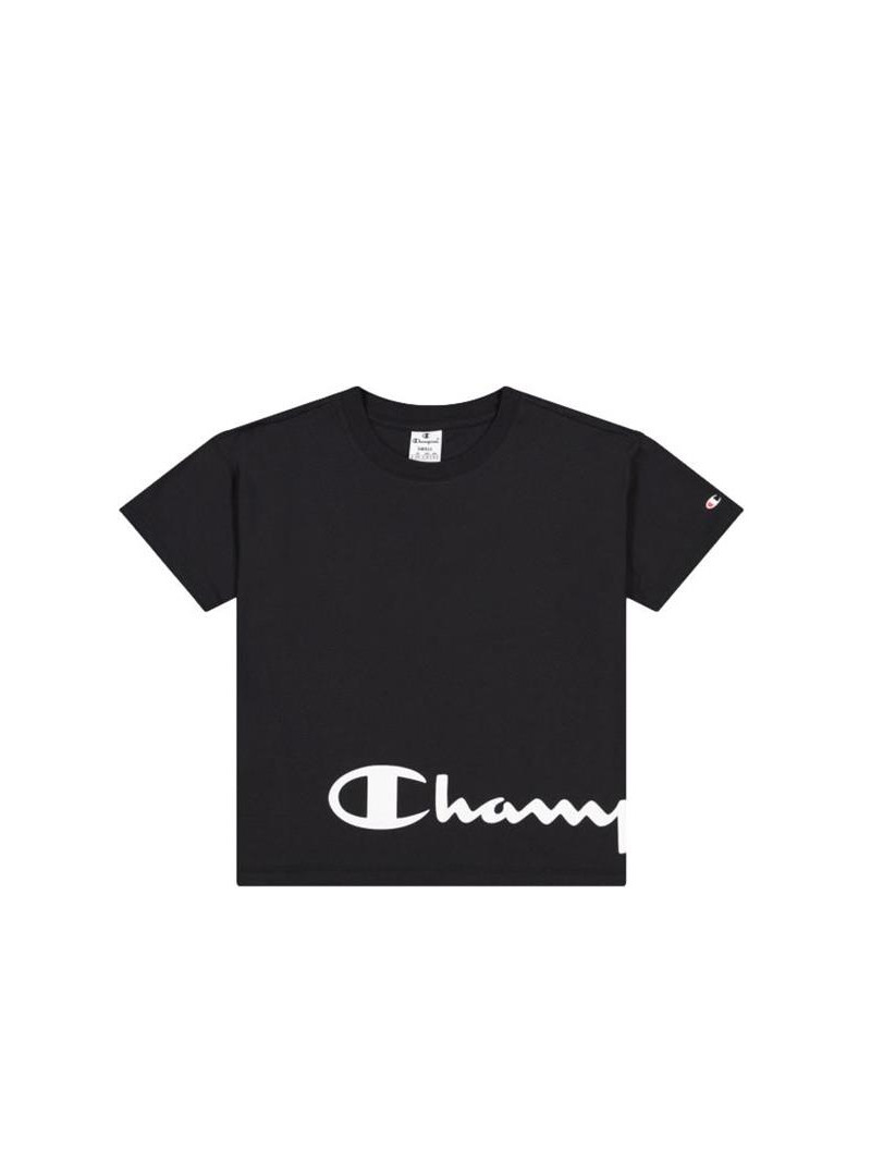 Champion Damski T-shirt Crewneck T-shirt 114431KK001 Czarny | Sklep Monotox